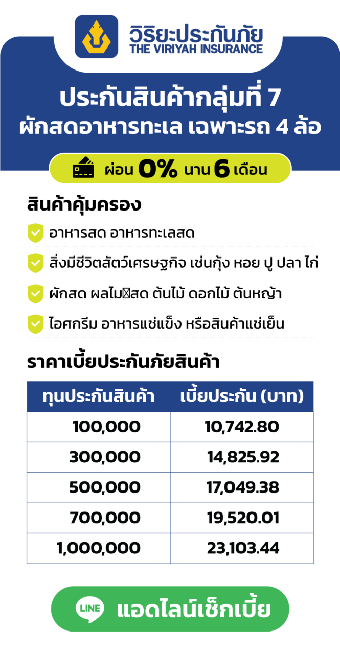 ประกันสินค้ากลุ่มที่ 7 วิริยะประกันภัย